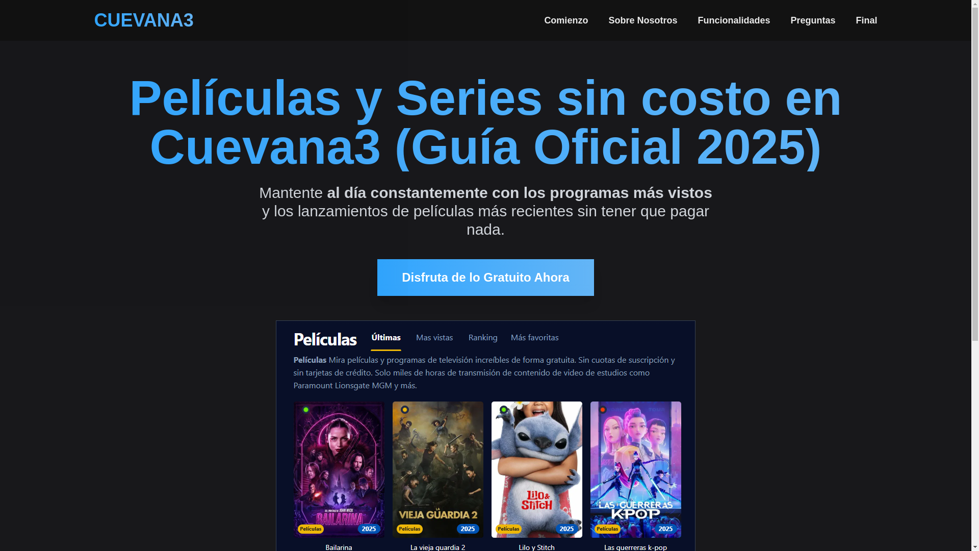 website screenshot of https://cuevana3-du3o.pages.dev/