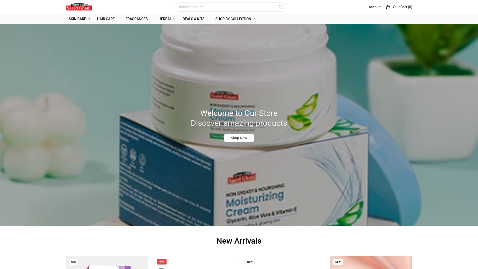 website screenshot of https://buysaeedghani.shop/