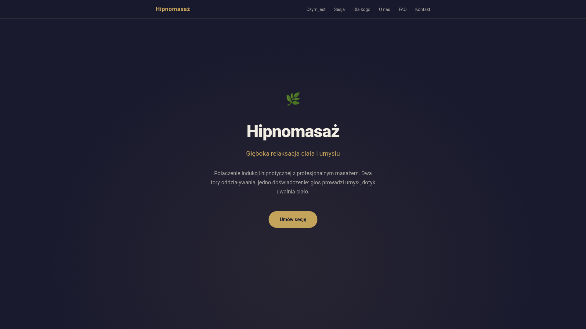 website screenshot of https://hipnomasaz.pl/