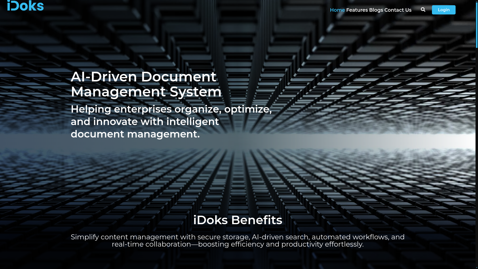 website screenshot of https://idoks.ai/