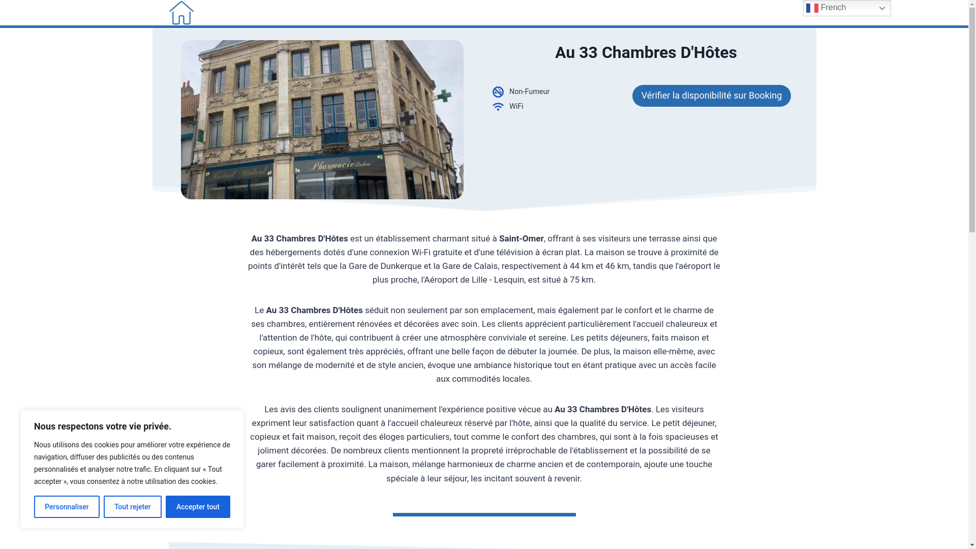 website screenshot of https://au33chambresdhotes.top/