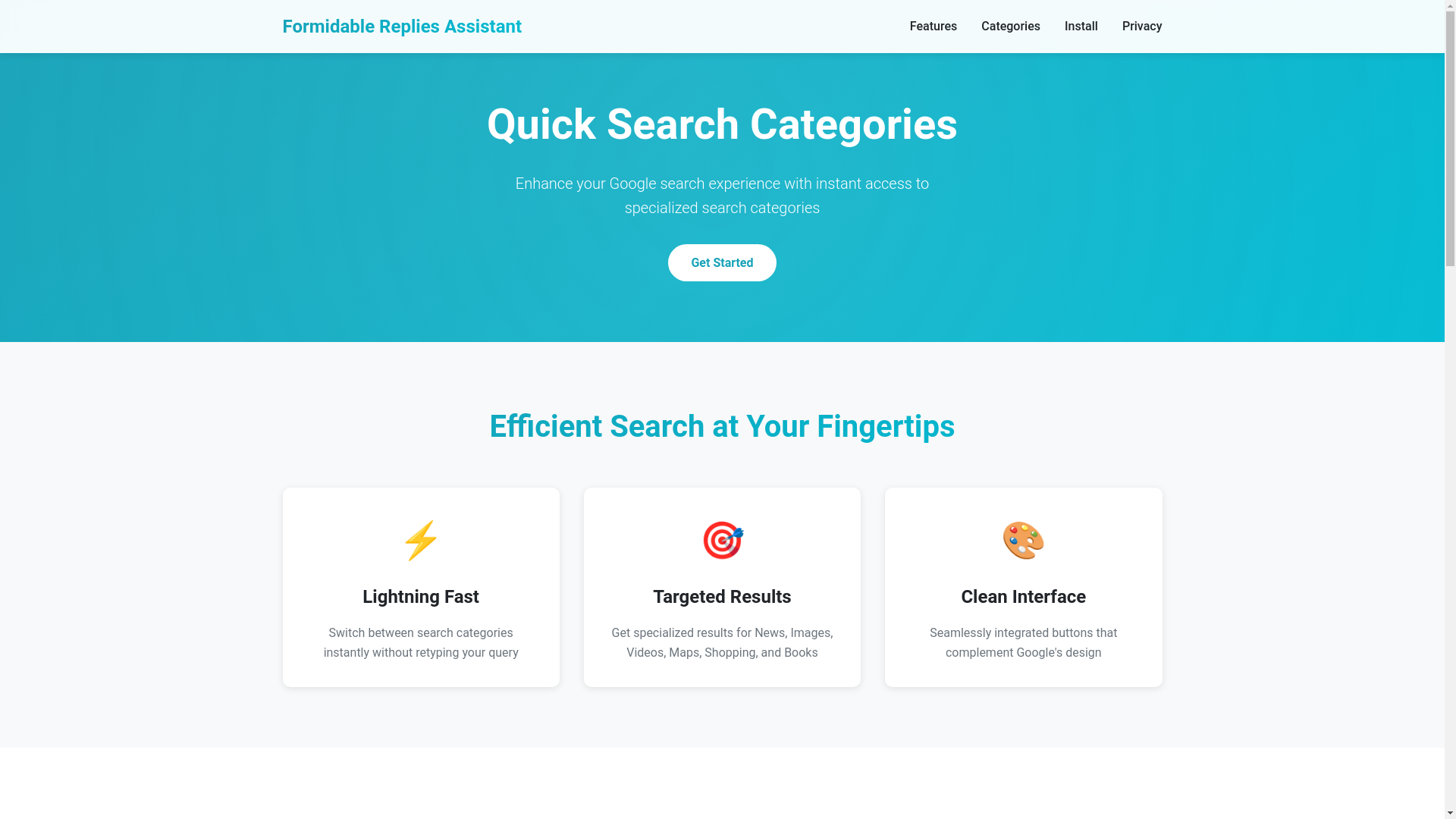 website screenshot of https://formidablereplies-com.pages.dev/
