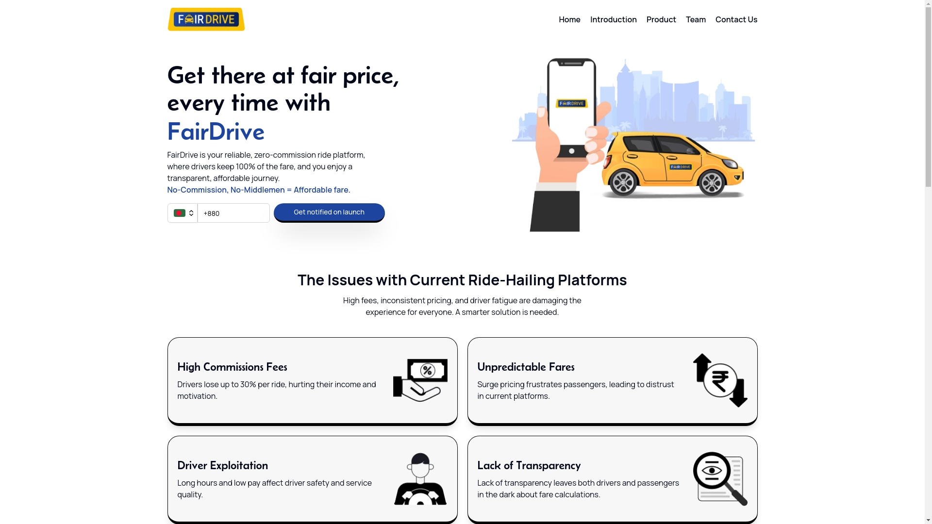 website screenshot of https://fairdrive.com.bd/