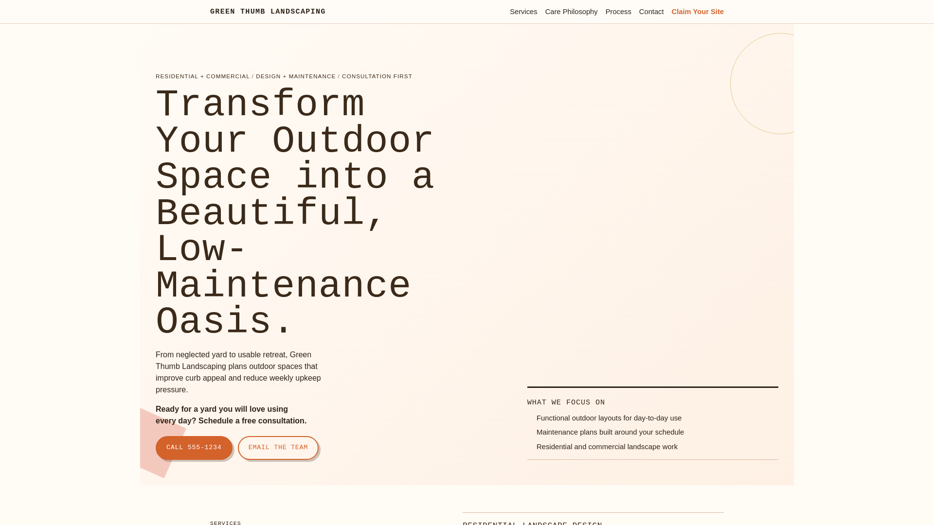 website screenshot of https://greenthumblandscaping1-e77a34.pages.dev/