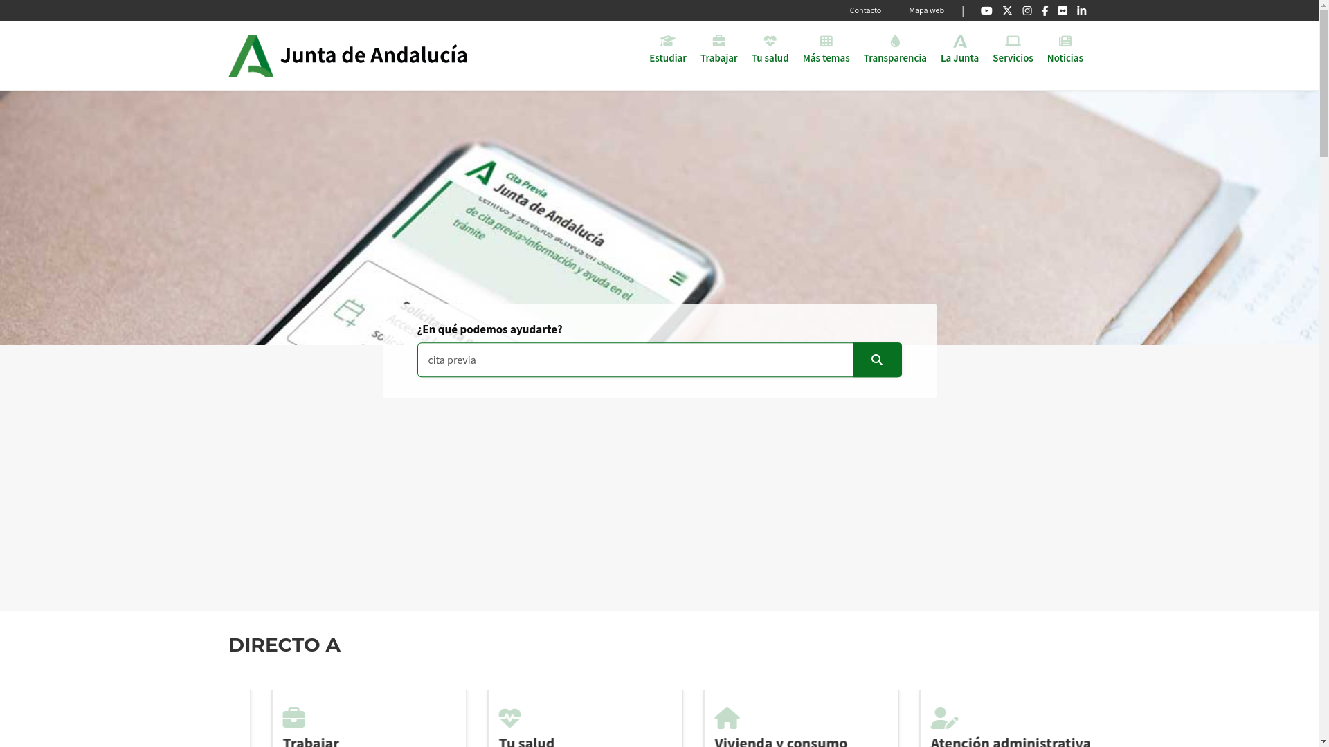 website screenshot of http://juntadeandalucia.es/