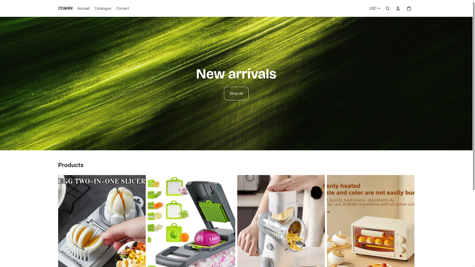 website screenshot of https://wiueks.shop/