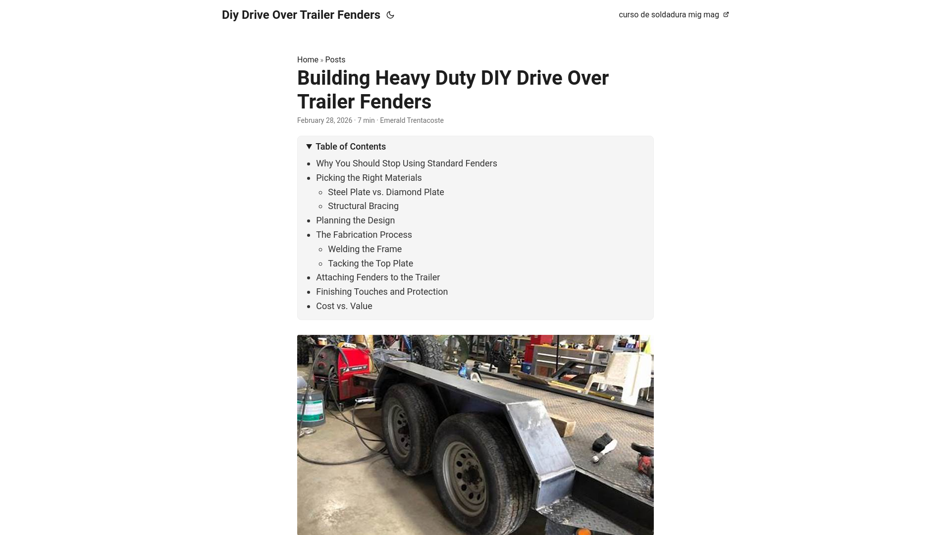 website screenshot of https://diy-drive-over-trailer-fenders.pages.dev/