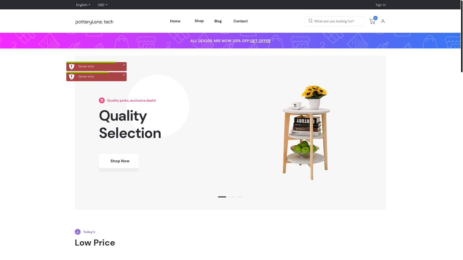 website screenshot of https://potterylane.pages.dev/