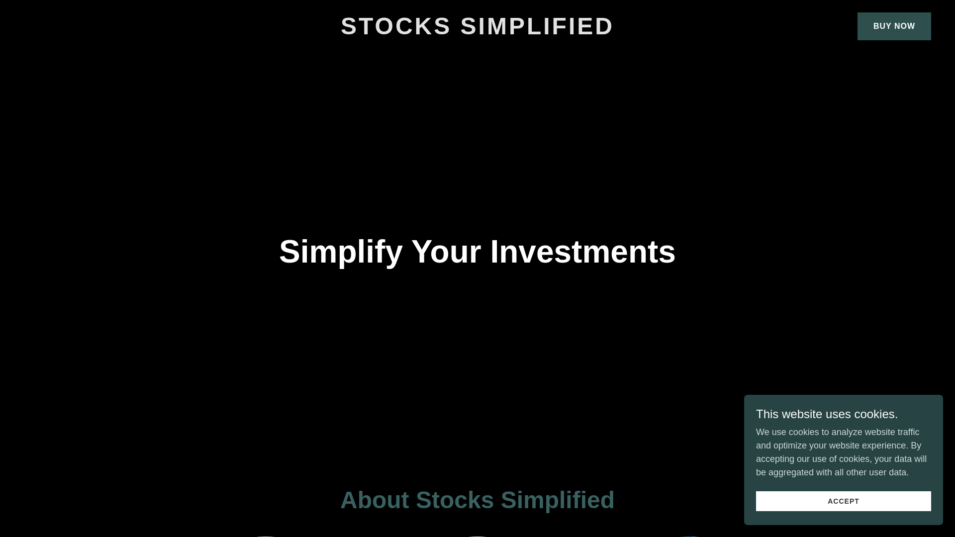 website screenshot of https://stockssimplified.org/