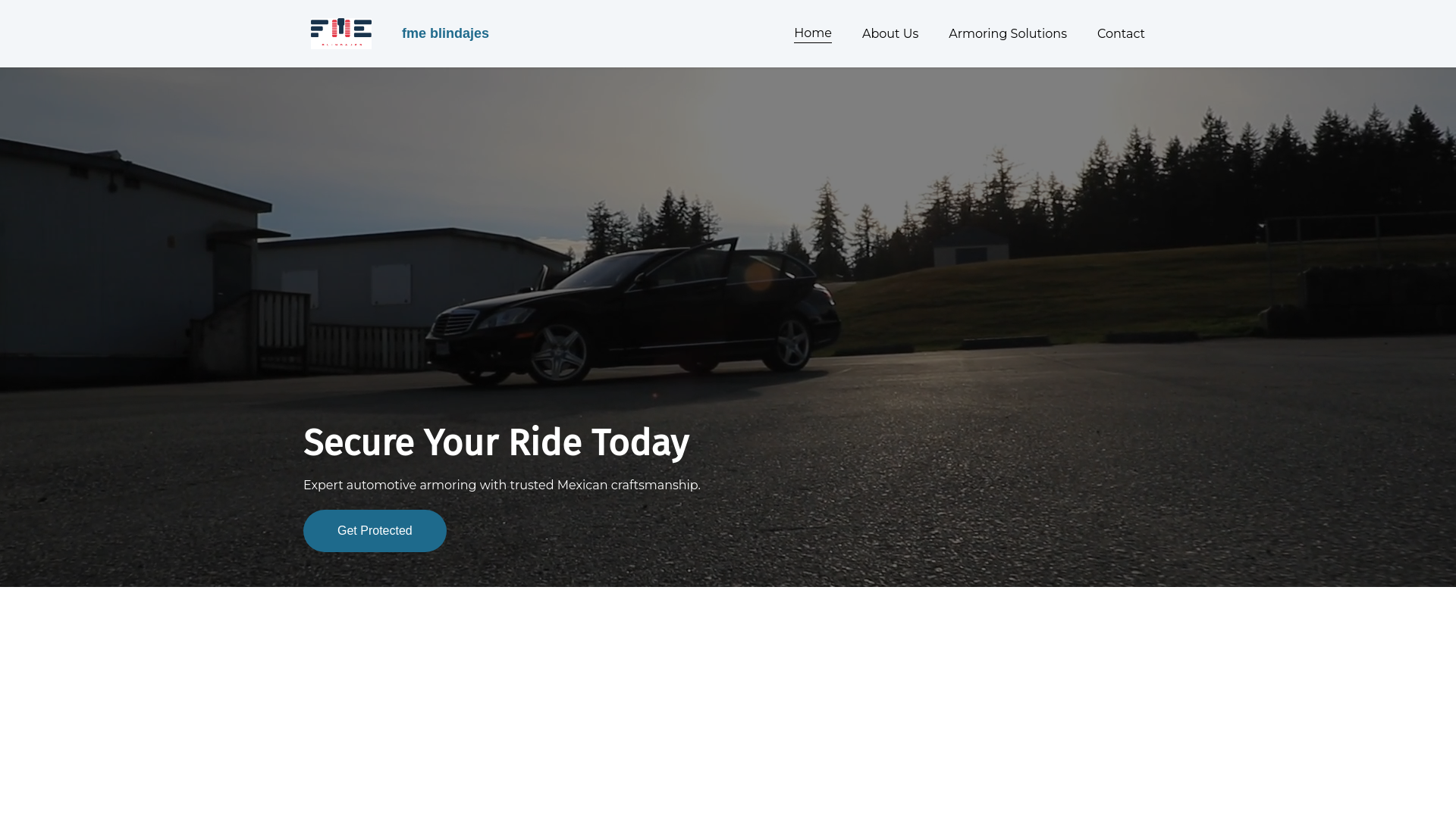 website screenshot of https://fmeblindajesmx.com/