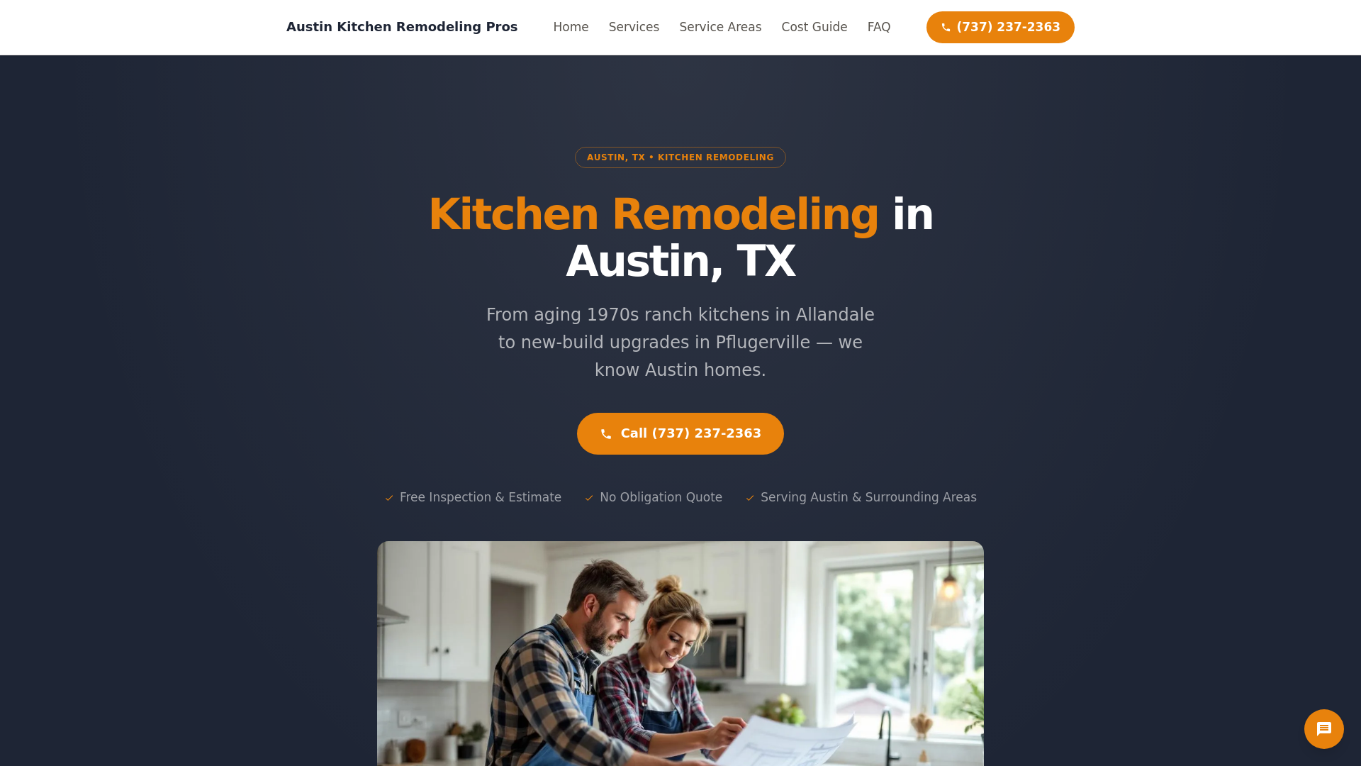 website screenshot of https://austin-kitchen-remodeling.pages.dev/