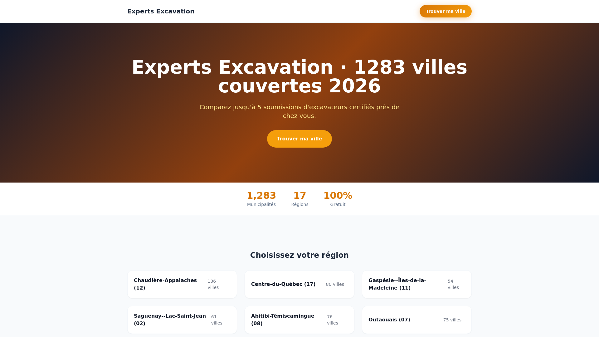 website screenshot of https://site-excavation-qc.pages.dev/