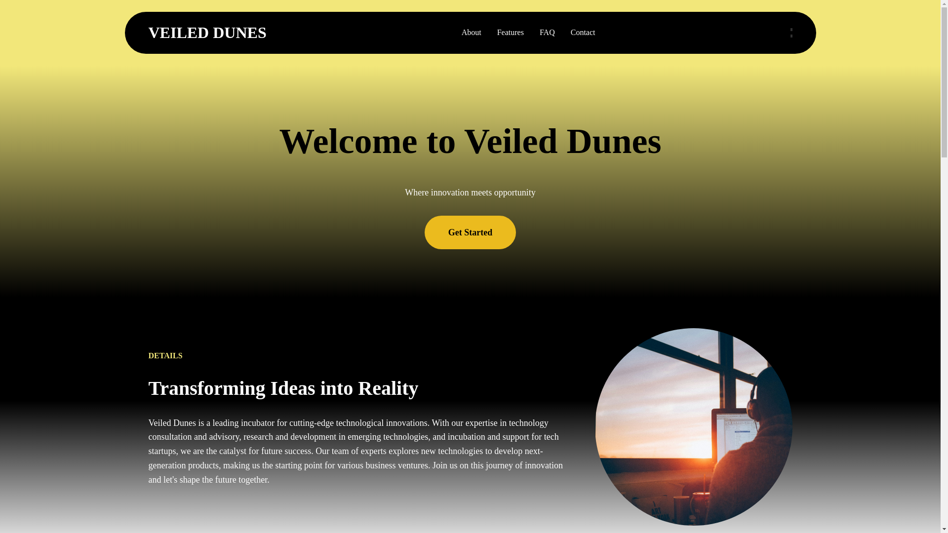 website screenshot of https://veiled-dunes-landingpage.pages.dev/