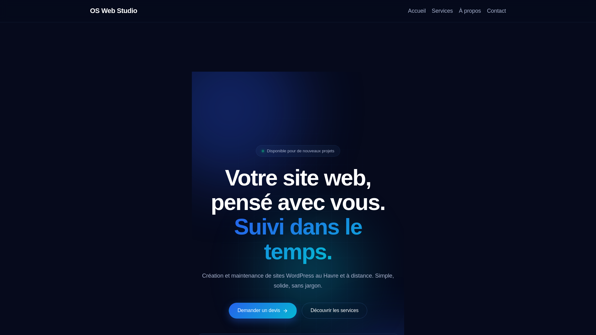 website screenshot of https://oswebstudio.com/