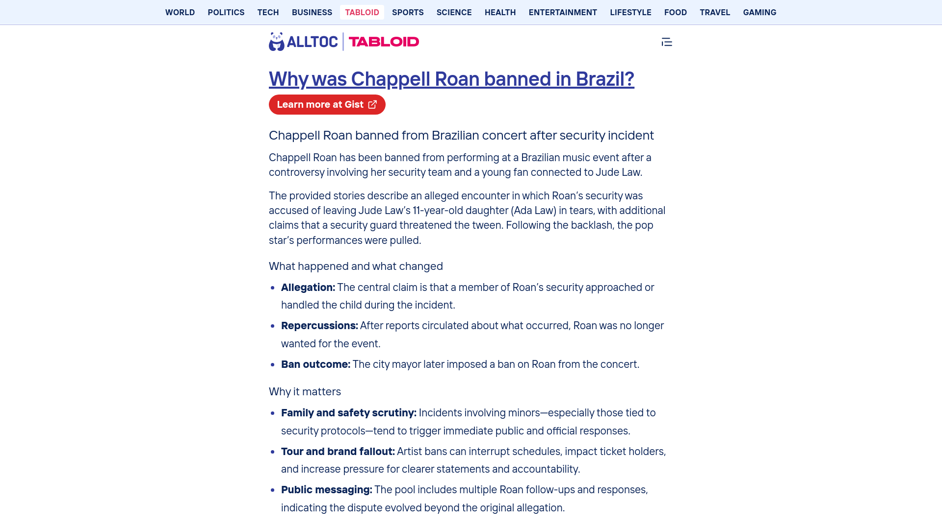website screenshot of https://alltoc.com/tabloid/why-was-chappell-roan-banned-in-brazil