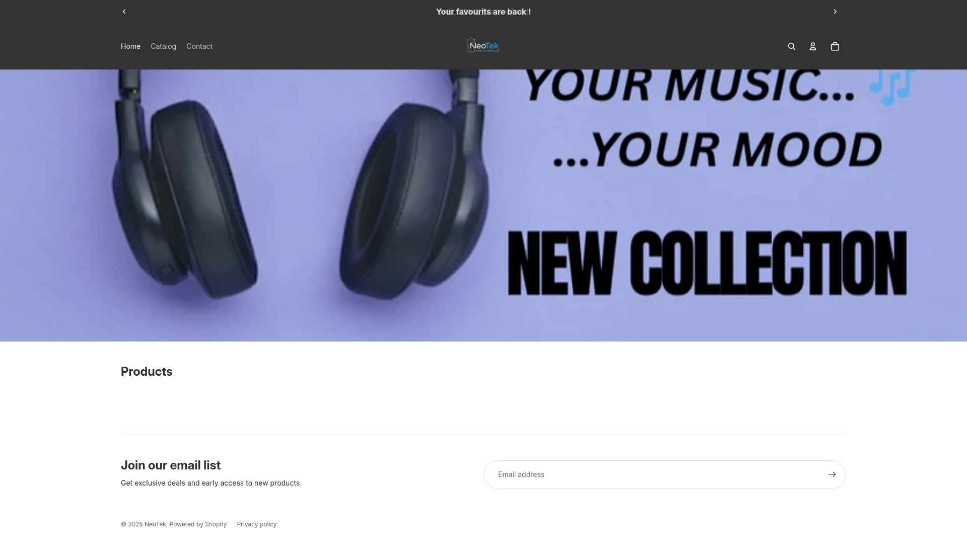 website screenshot of https://neotekmobile.shop/