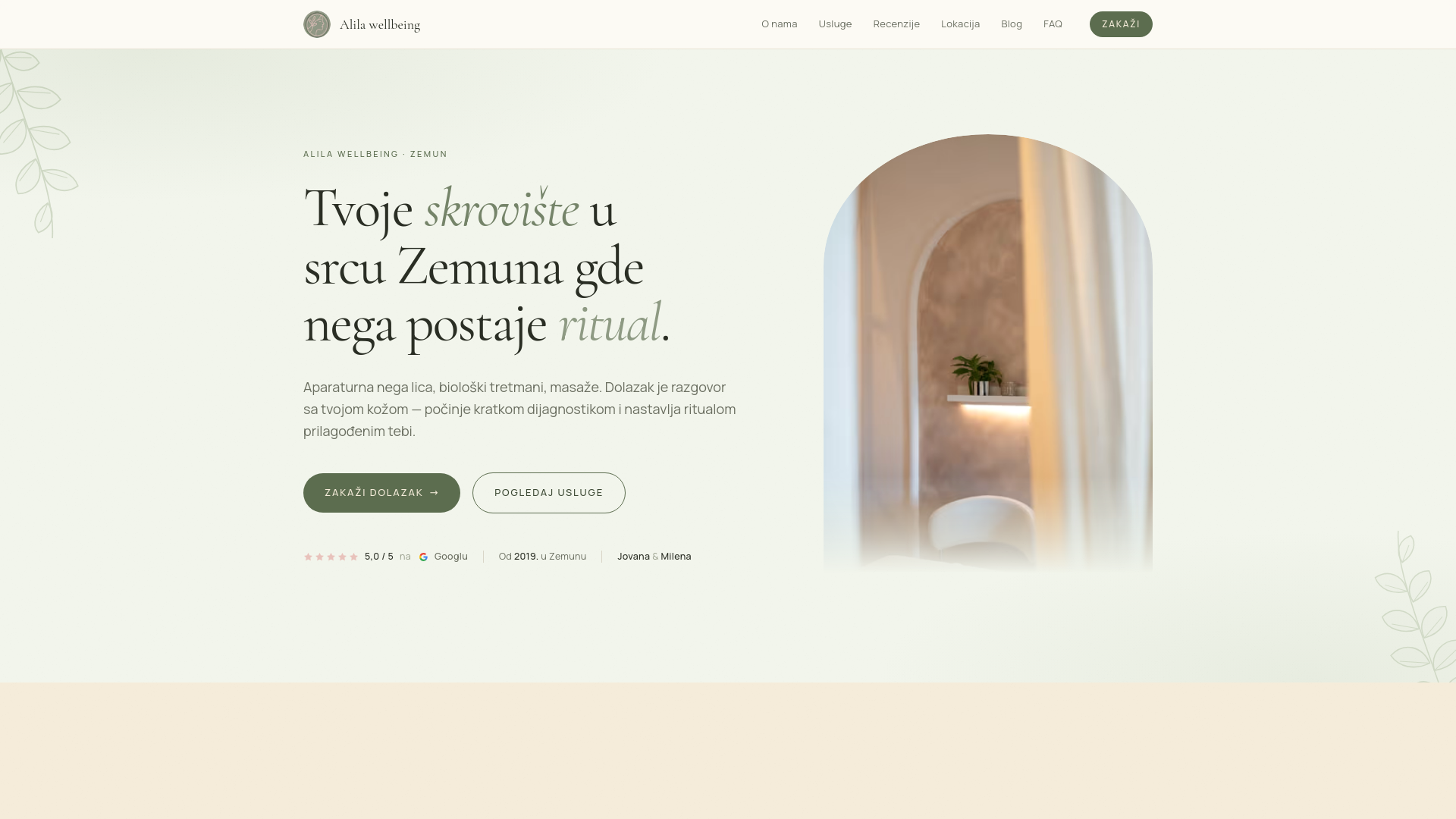 website screenshot of https://alilastudio.rs/