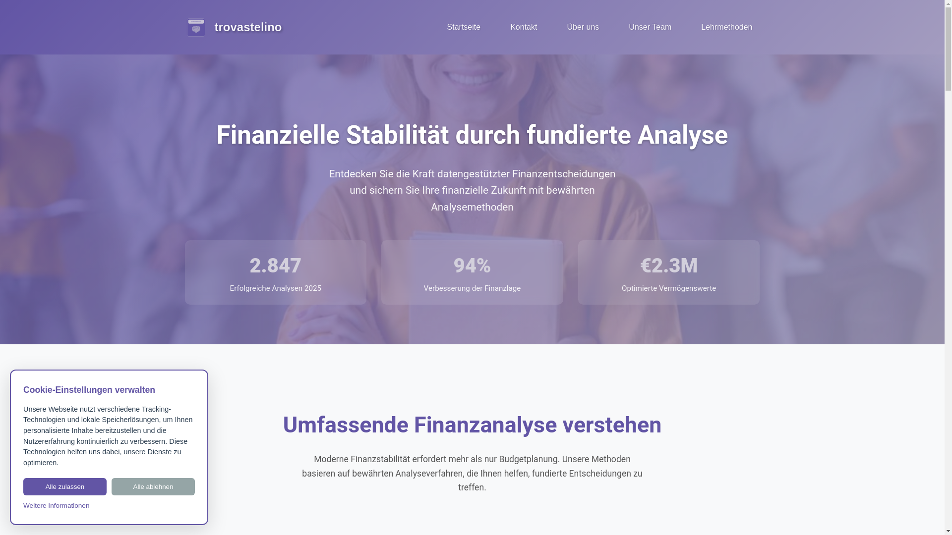 website screenshot of https://trovastelino.com/