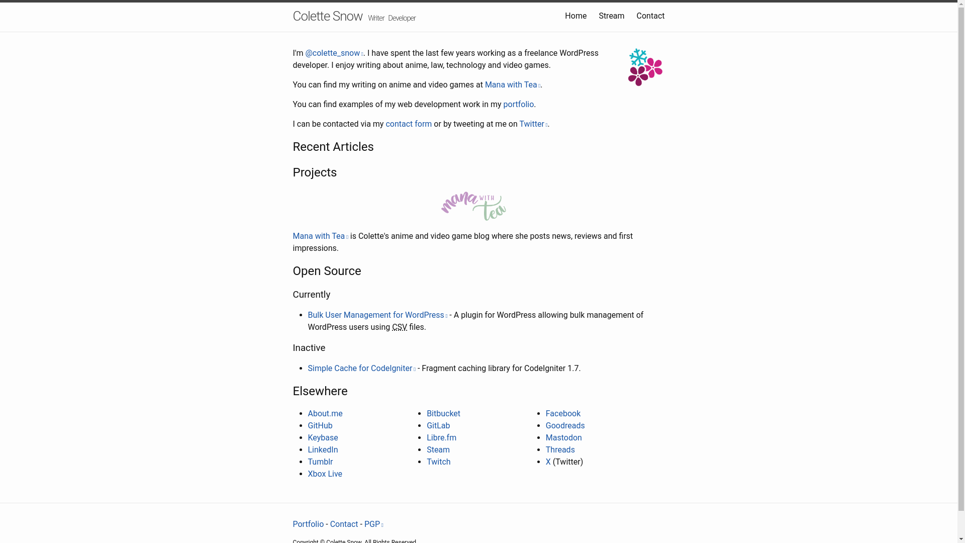 website screenshot of https://colettesnow-github-io.pages.dev/