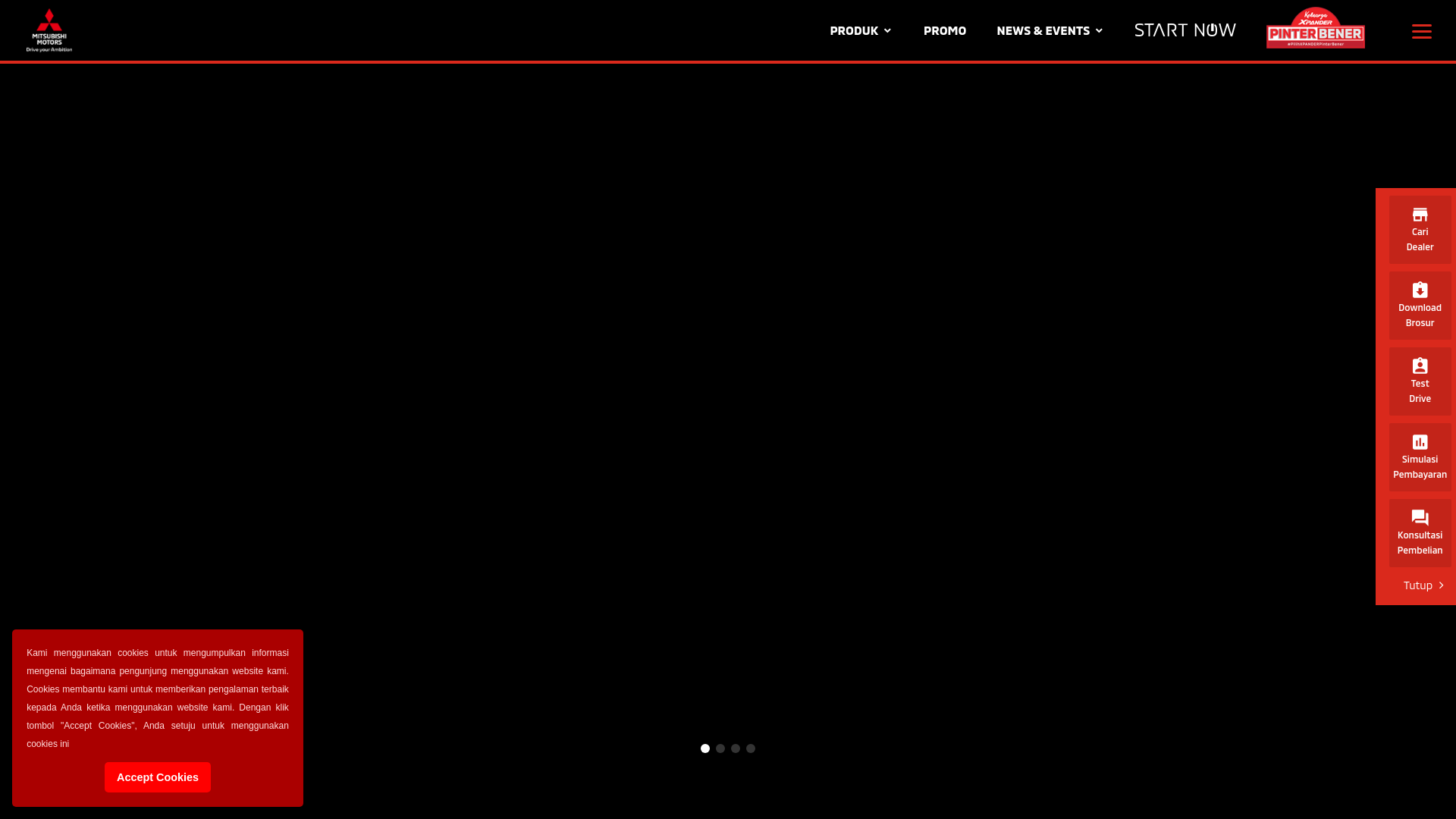 website screenshot of https://mitsubhishi-serang.store/