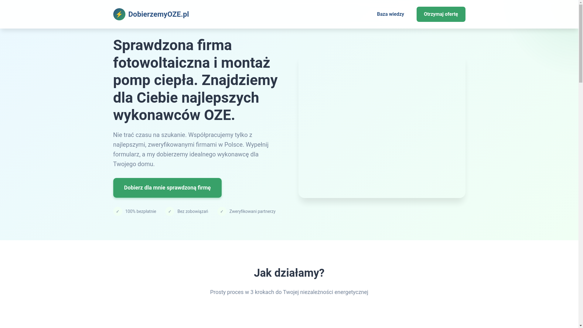 website screenshot of https://dobierzemyoze.pl/