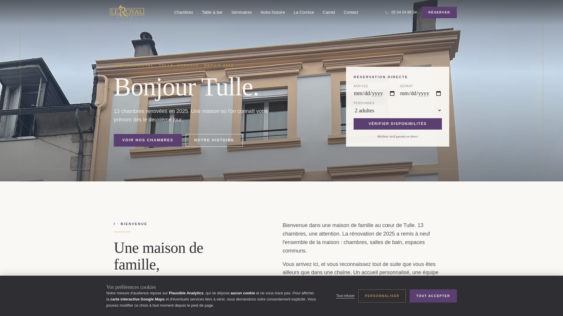 website screenshot of https://leroyal-tulle.pages.dev/