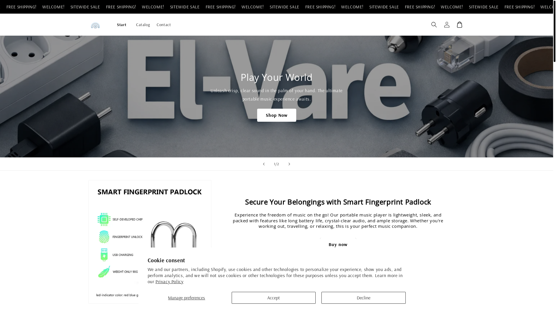 website screenshot of https://el-vare.store/
