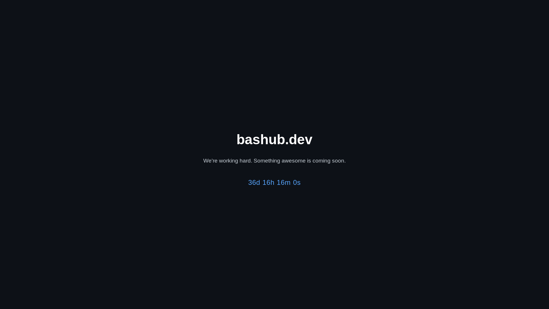 website screenshot of https://bashhub.dev/