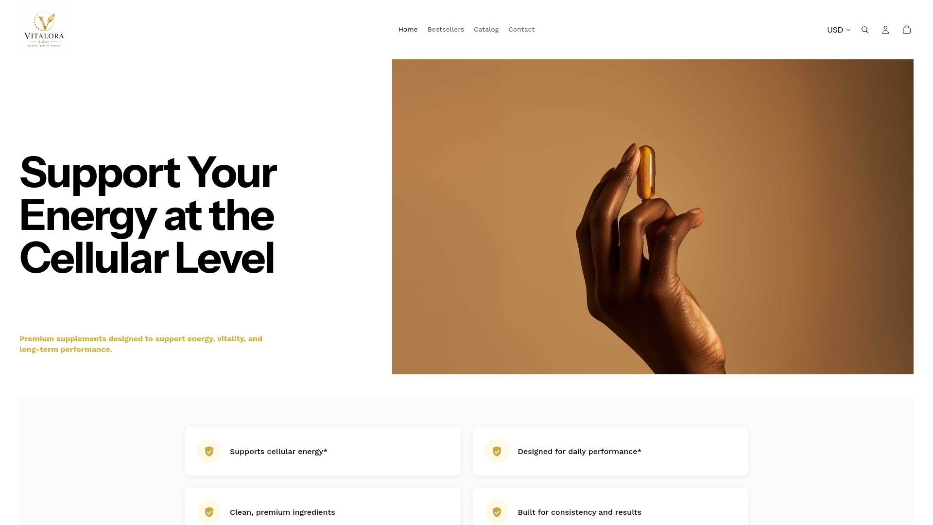 website screenshot of https://getvitaloralabs.com/