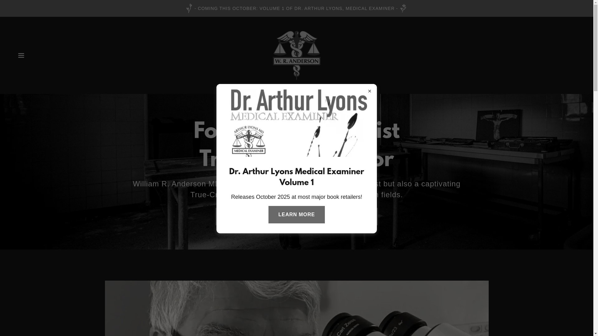 website screenshot of https://drwilliamrandersonauthor.com/