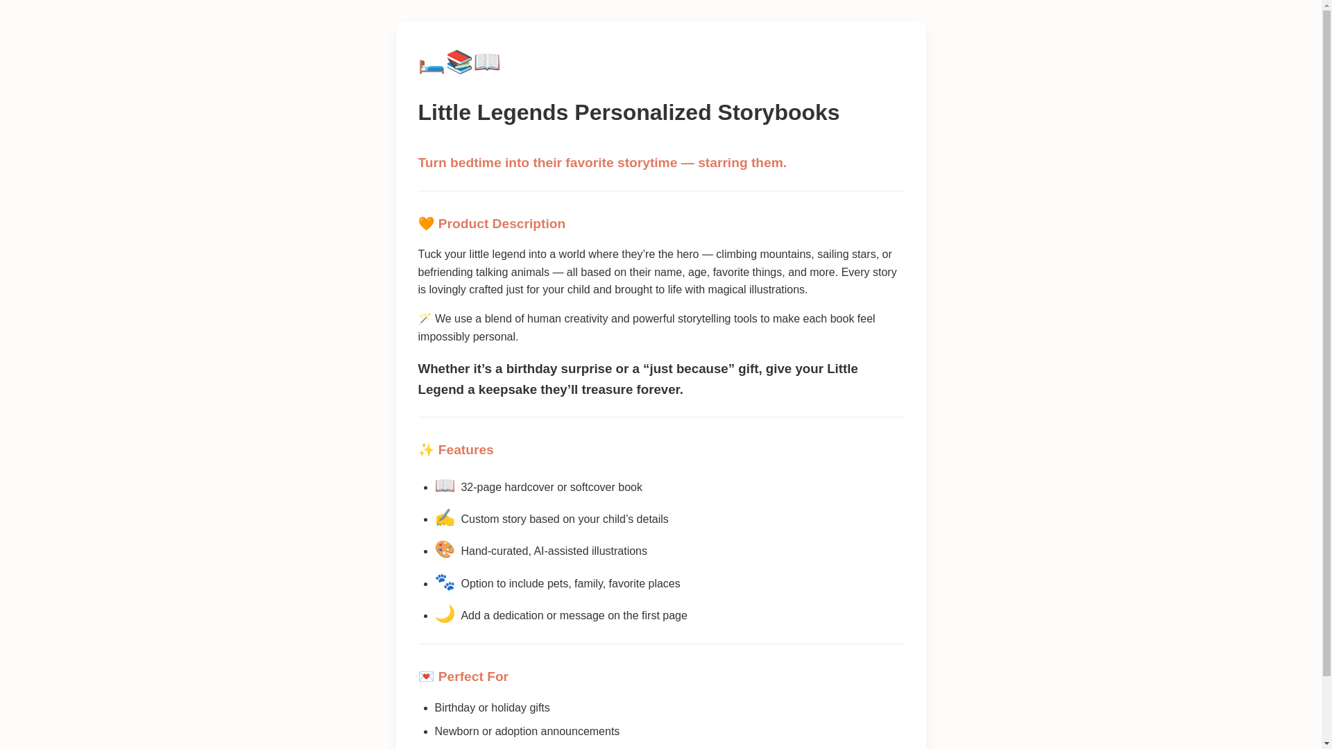 website screenshot of https://legendarybooks.ai/