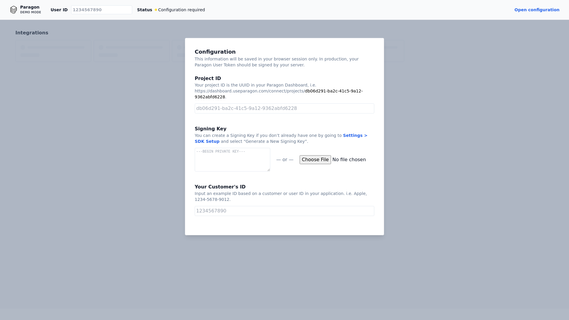 website screenshot of https://paragon-demo.pages.dev/