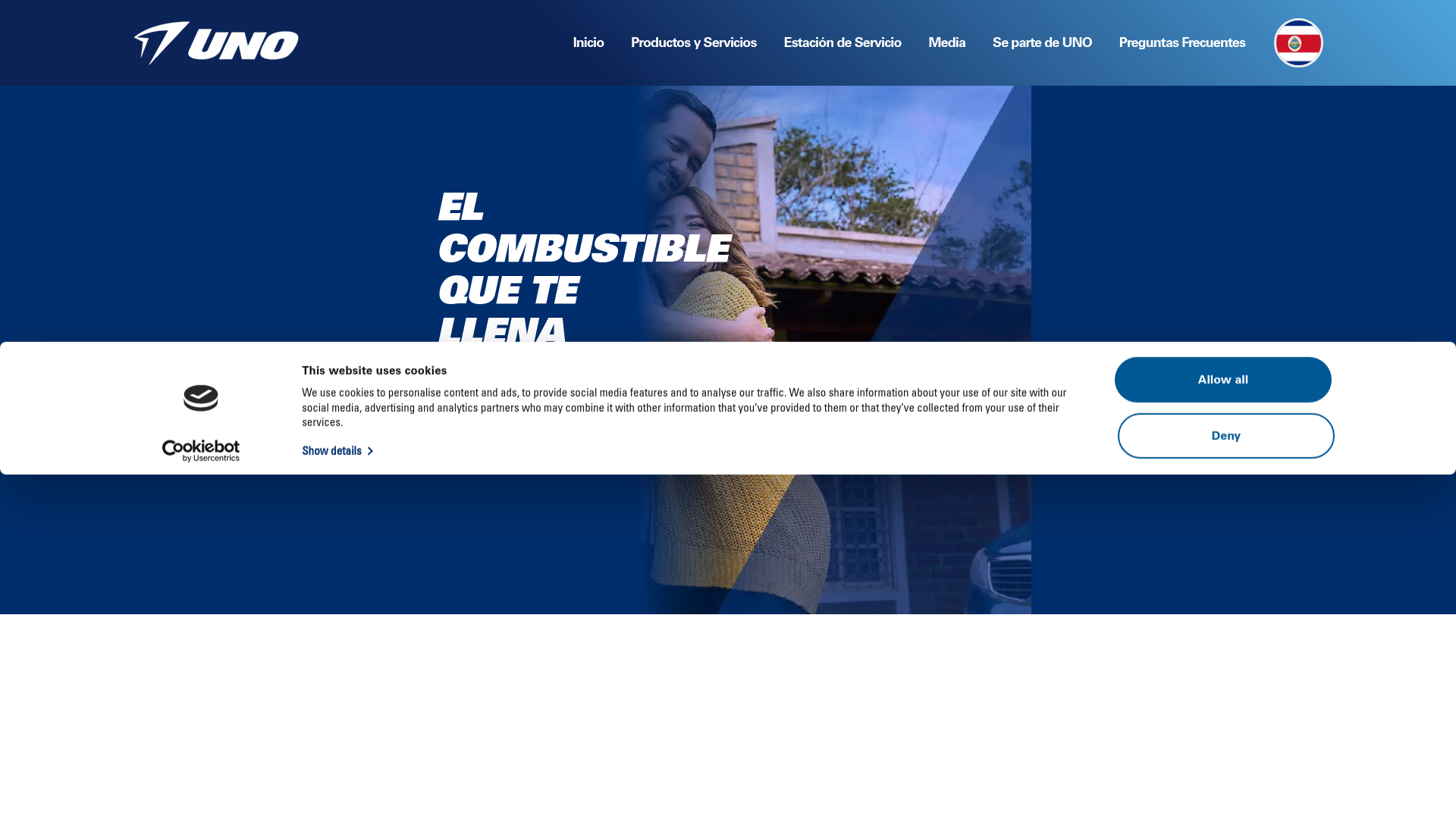 website screenshot of https://www.uno-ca.com/cr
