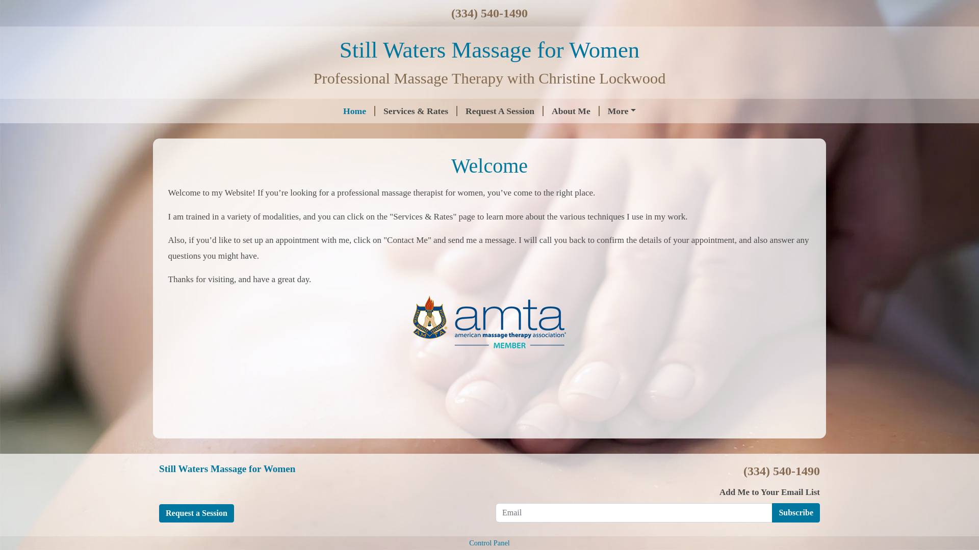 website screenshot of https://stillwatersmassageforwomen.com/