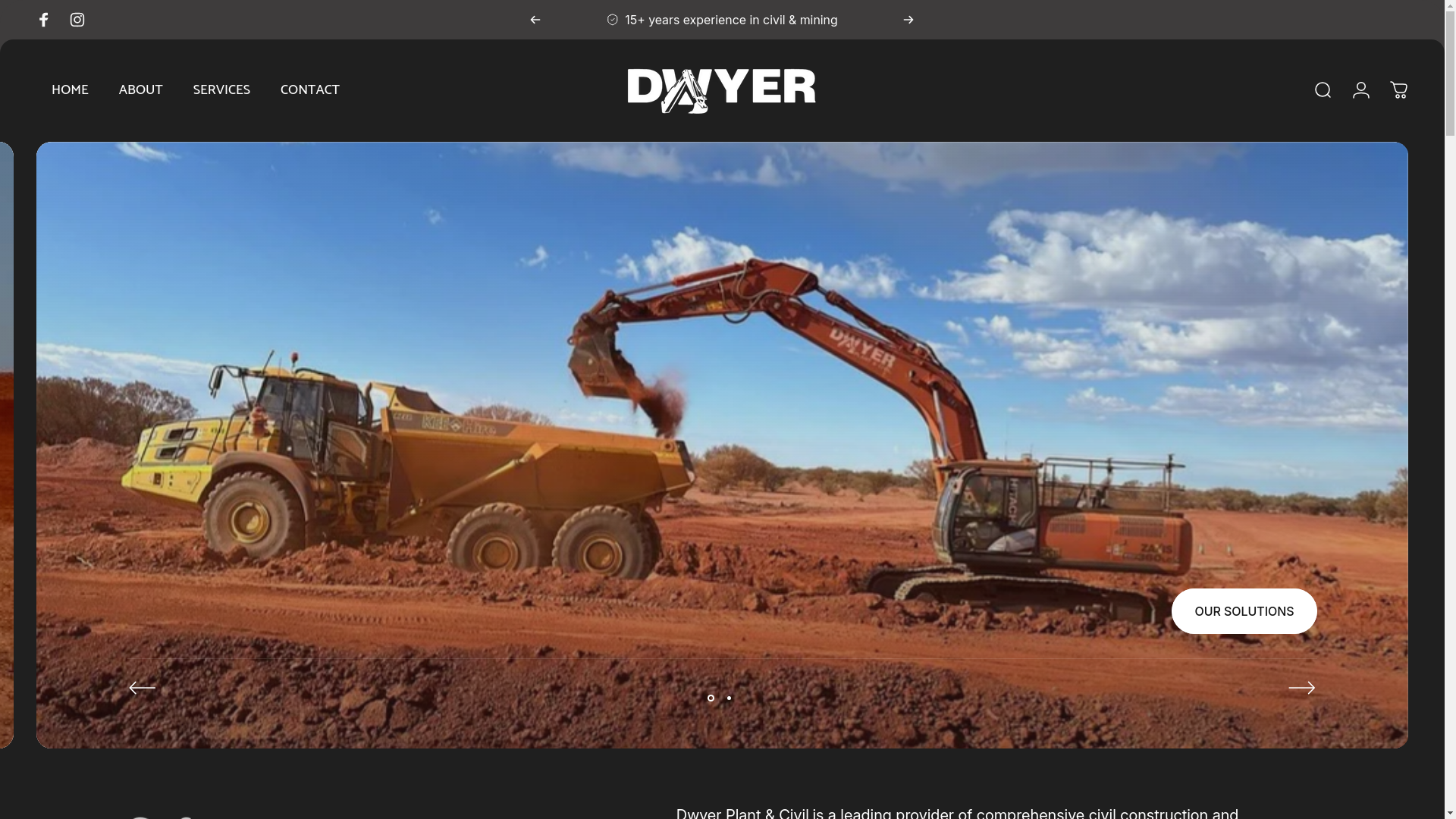 website screenshot of https://dwyerplantandcivil.com/