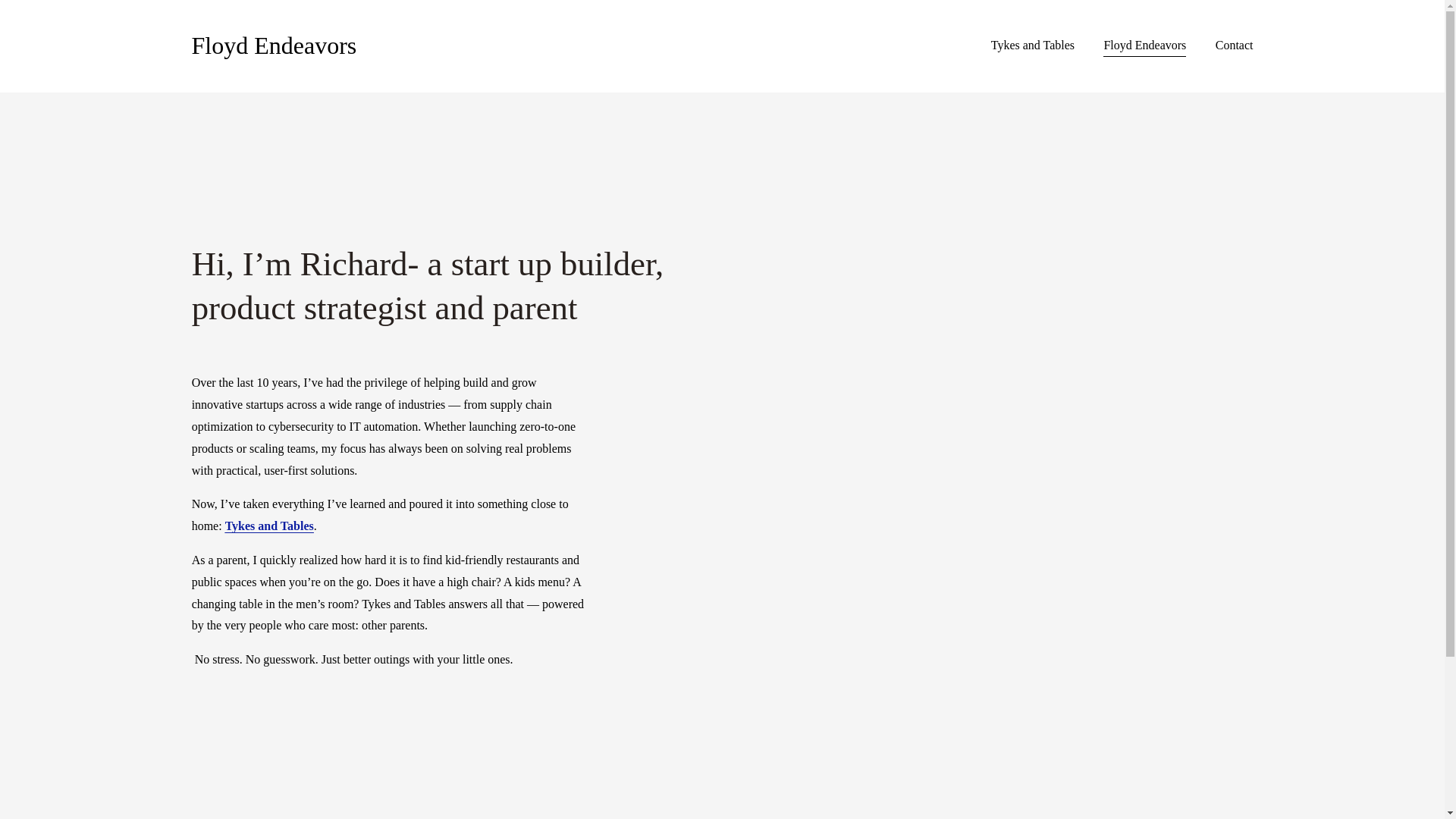 website screenshot of https://floydendeavors.com/