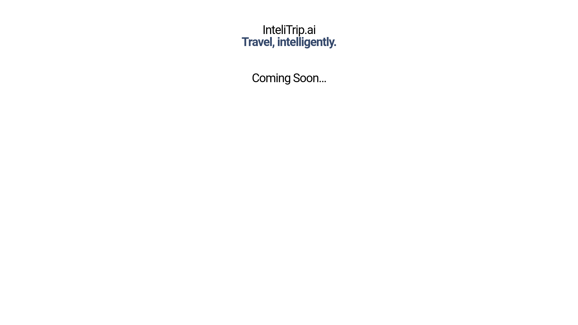 website screenshot of https://intelitrip.ai/