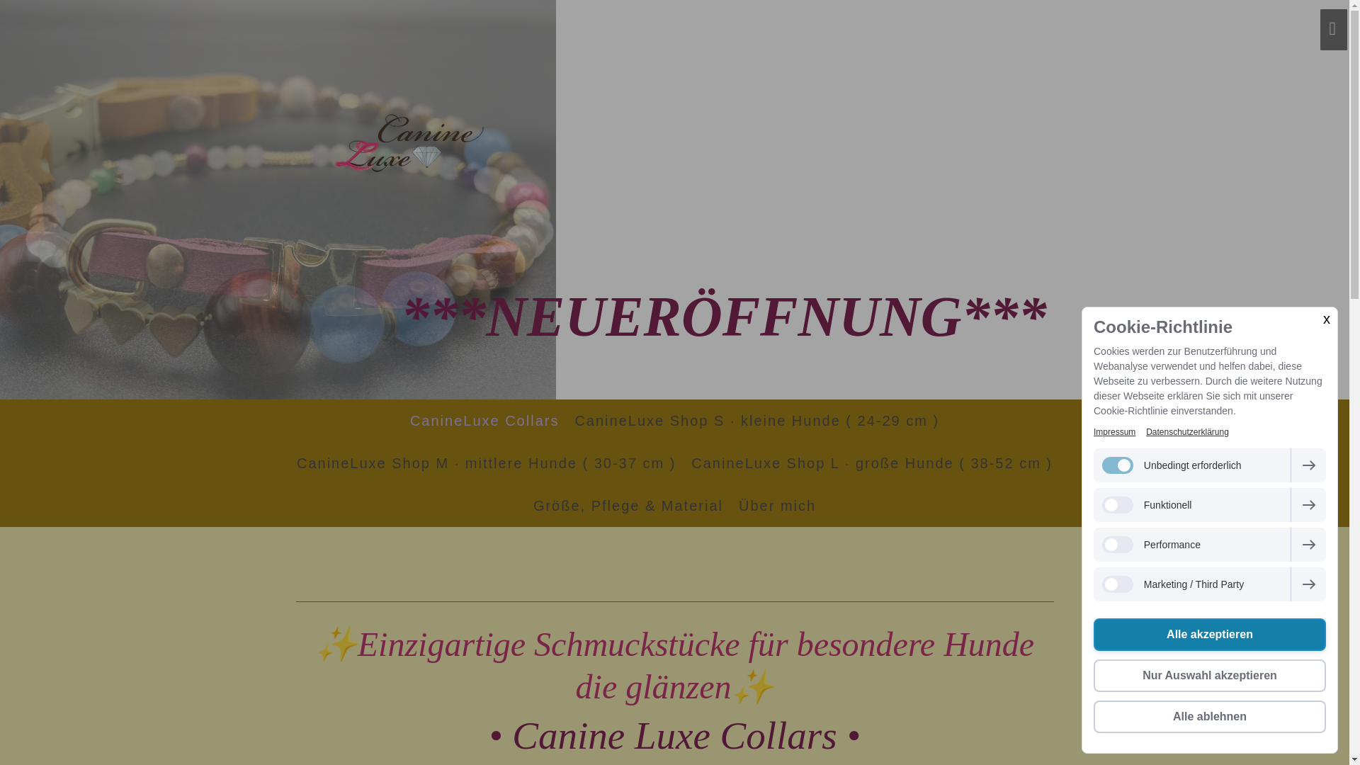 website screenshot of https://canineluxe.de/