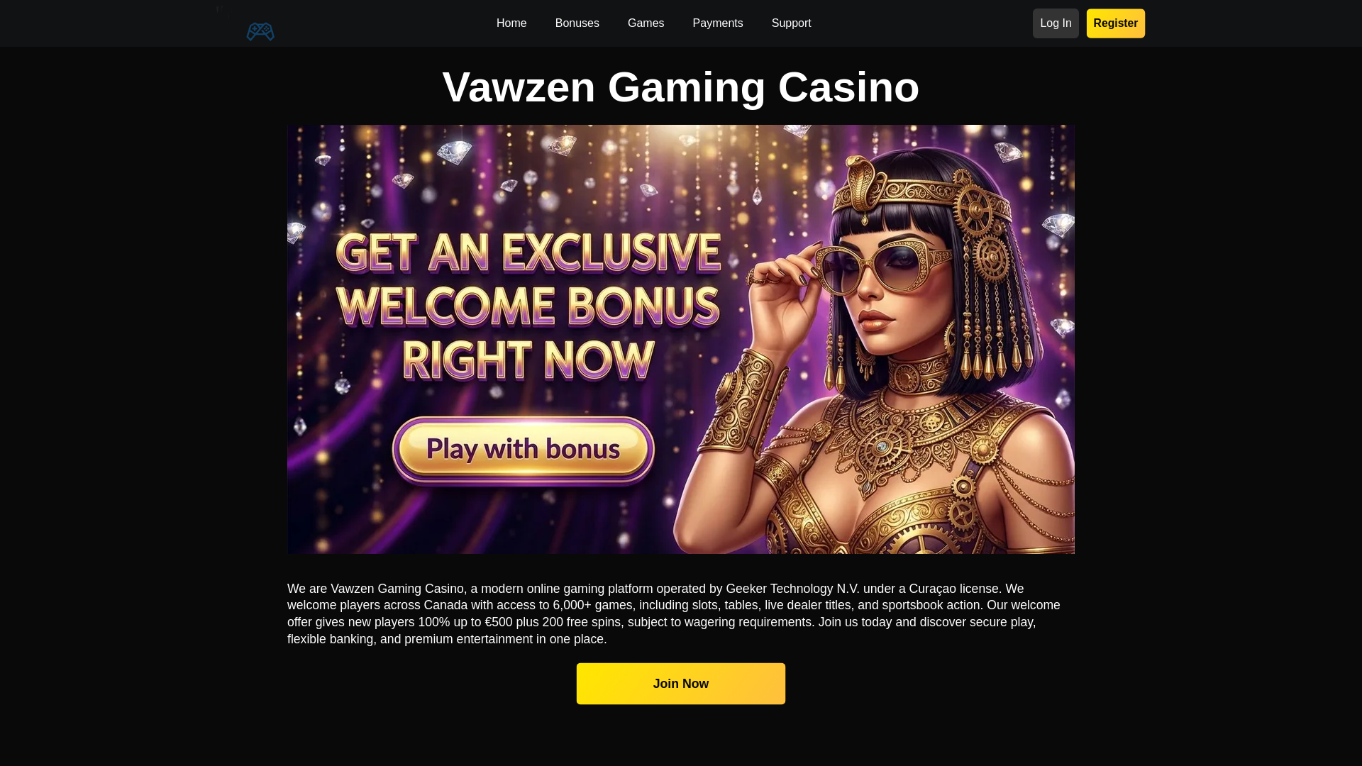 website screenshot of https://vawzengaming-ca-48973.pages.dev/