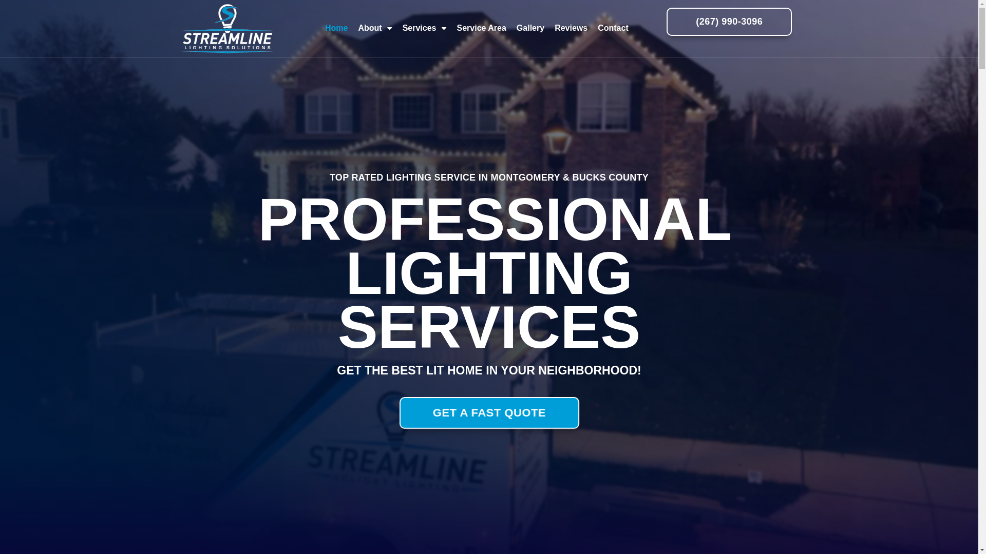 website screenshot of https://streamlinelights.co/