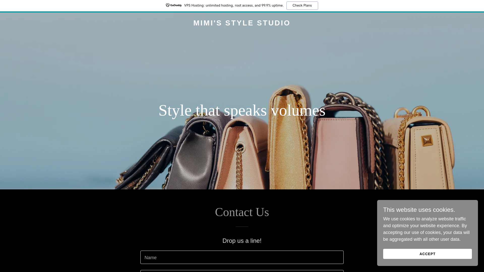 website screenshot of https://mimisstylestudio.com/