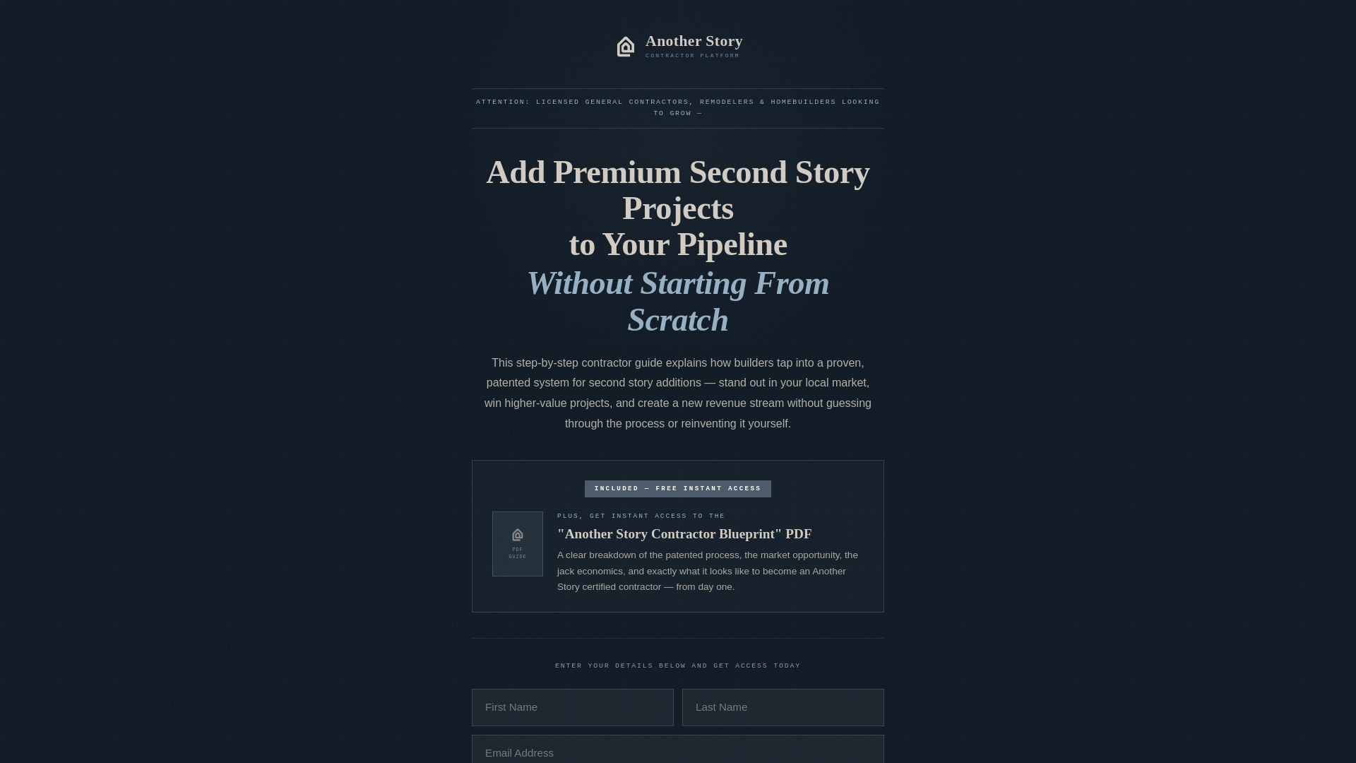 website screenshot of https://anotherstorybldr.com