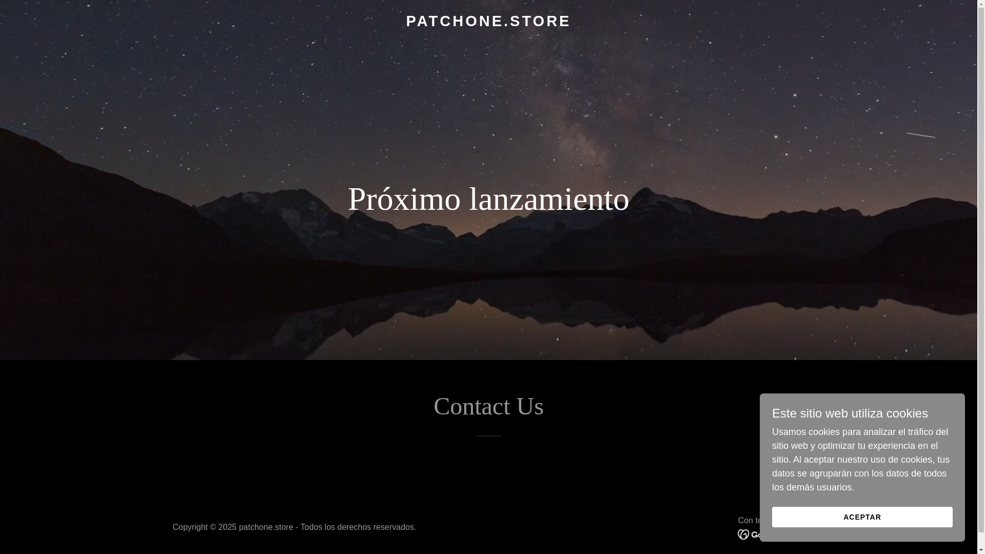 website screenshot of https://patchone.store/