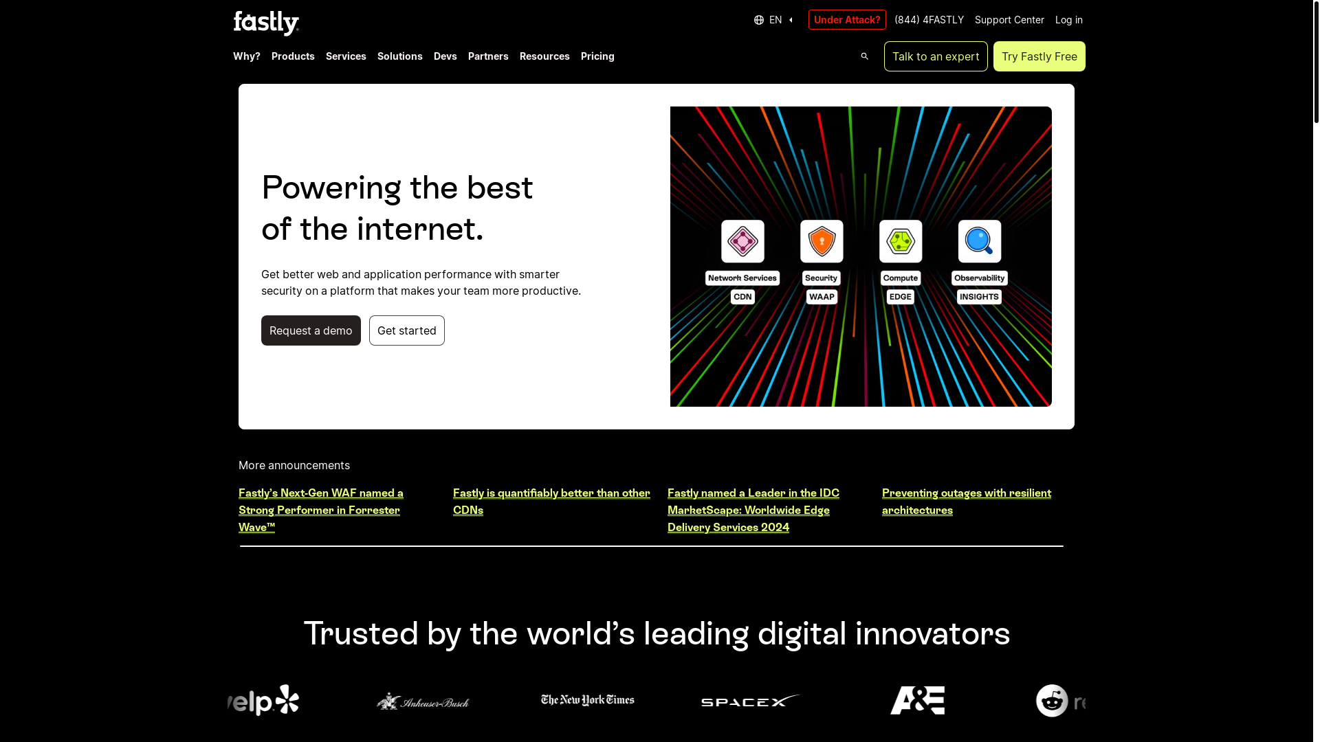 website screenshot of https://fastly-delivery.org/