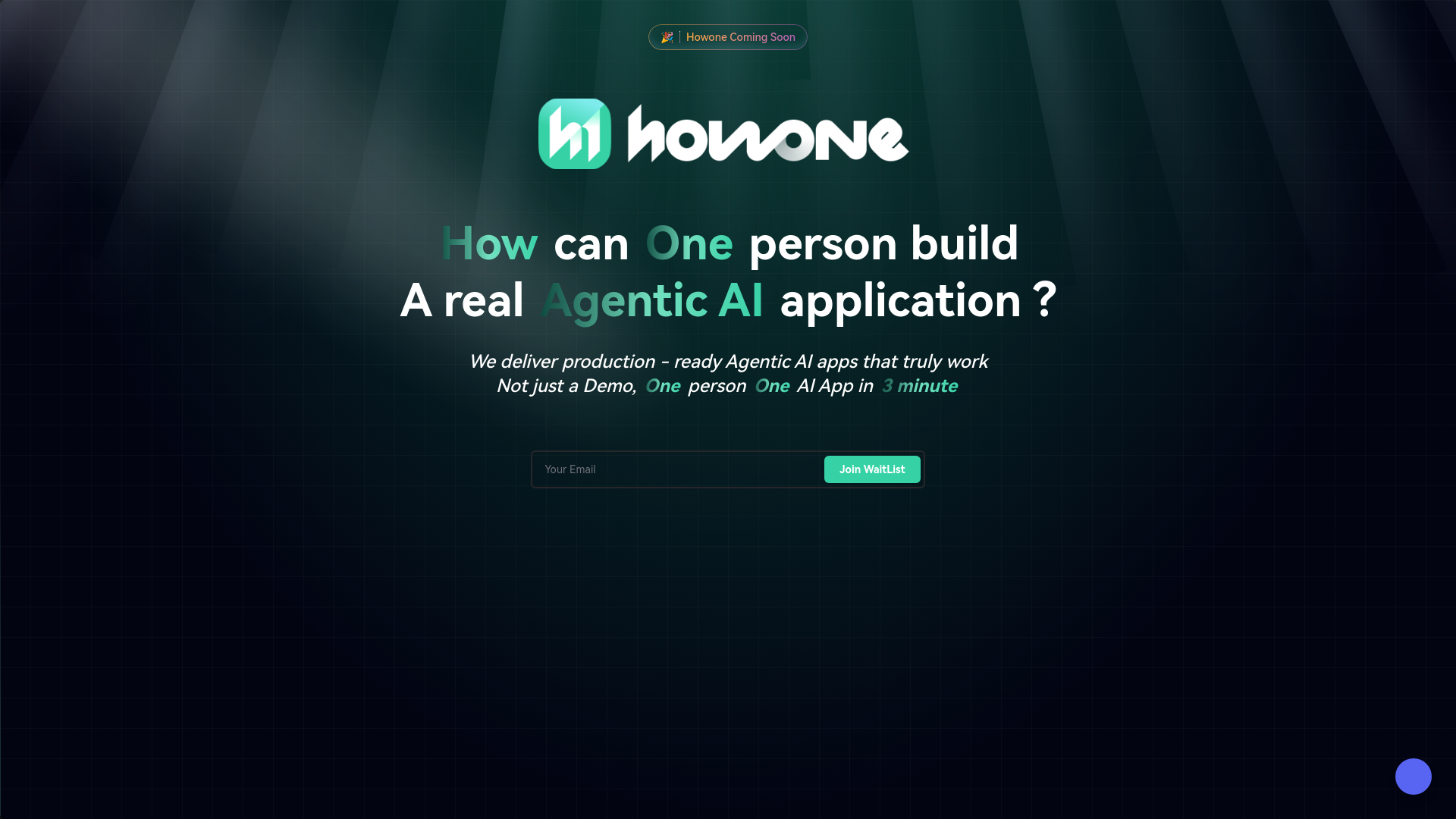 website screenshot of https://howone.app/