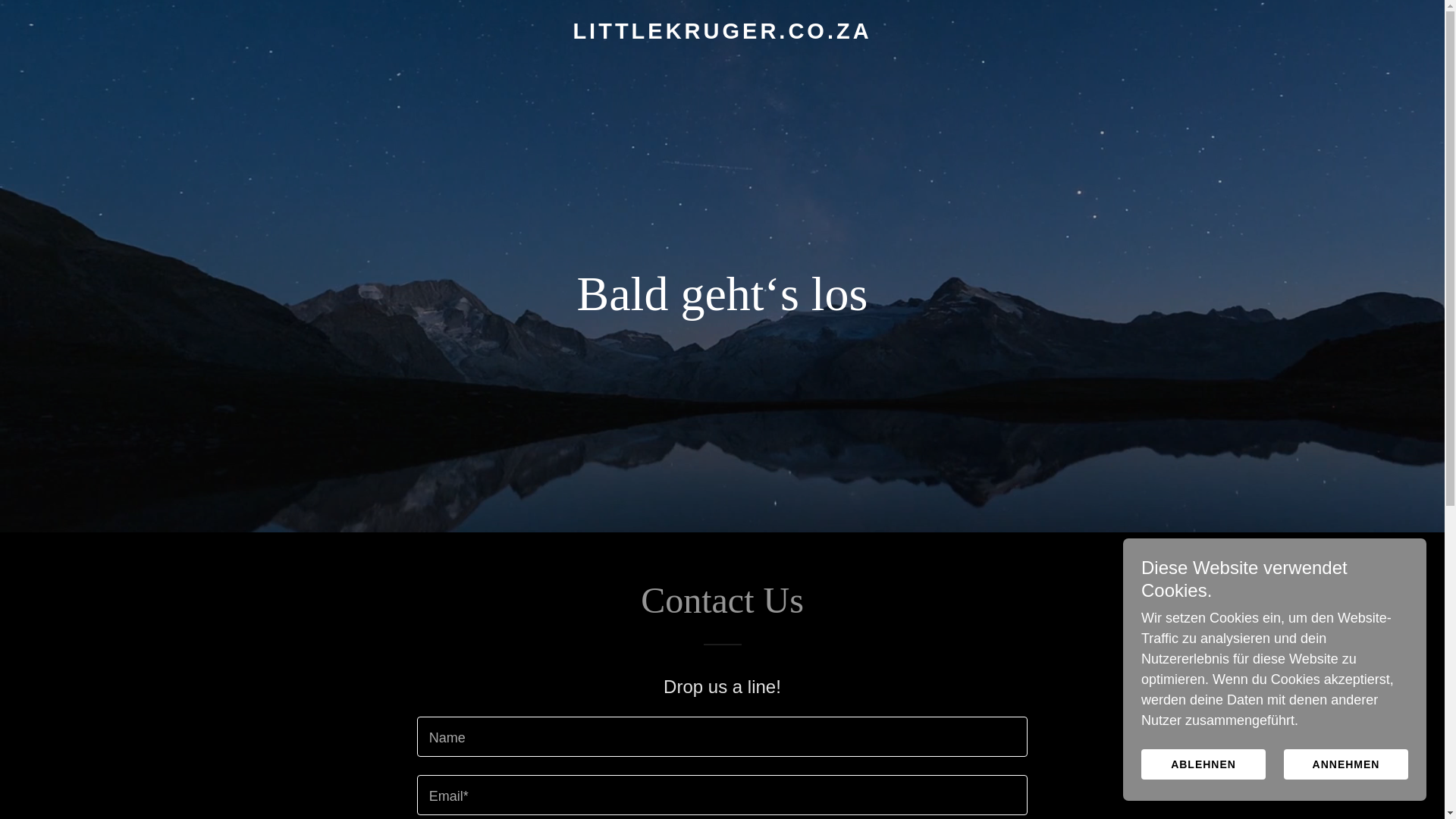website screenshot of https://littlekruger.co.za/