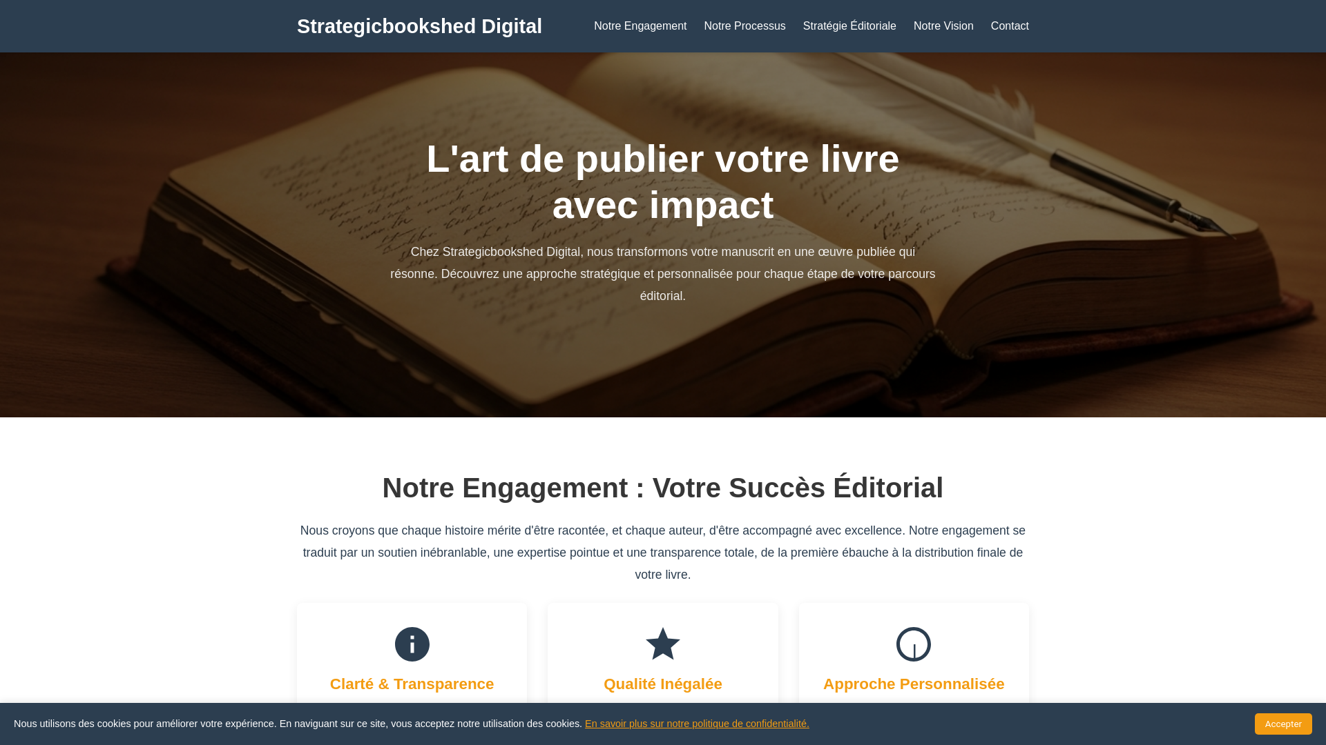website screenshot of https://strategicbookshed.digital/
