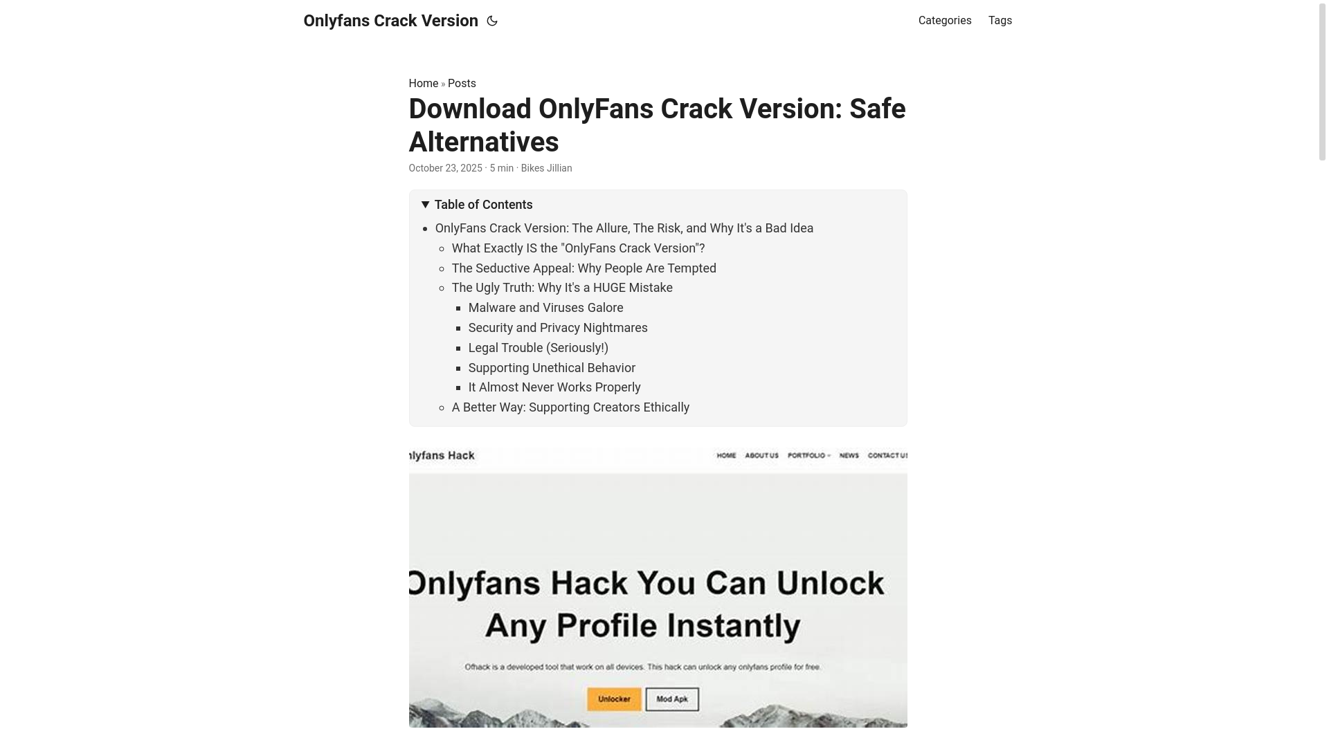 website screenshot of https://onlyfans-crack-version.pages.dev/