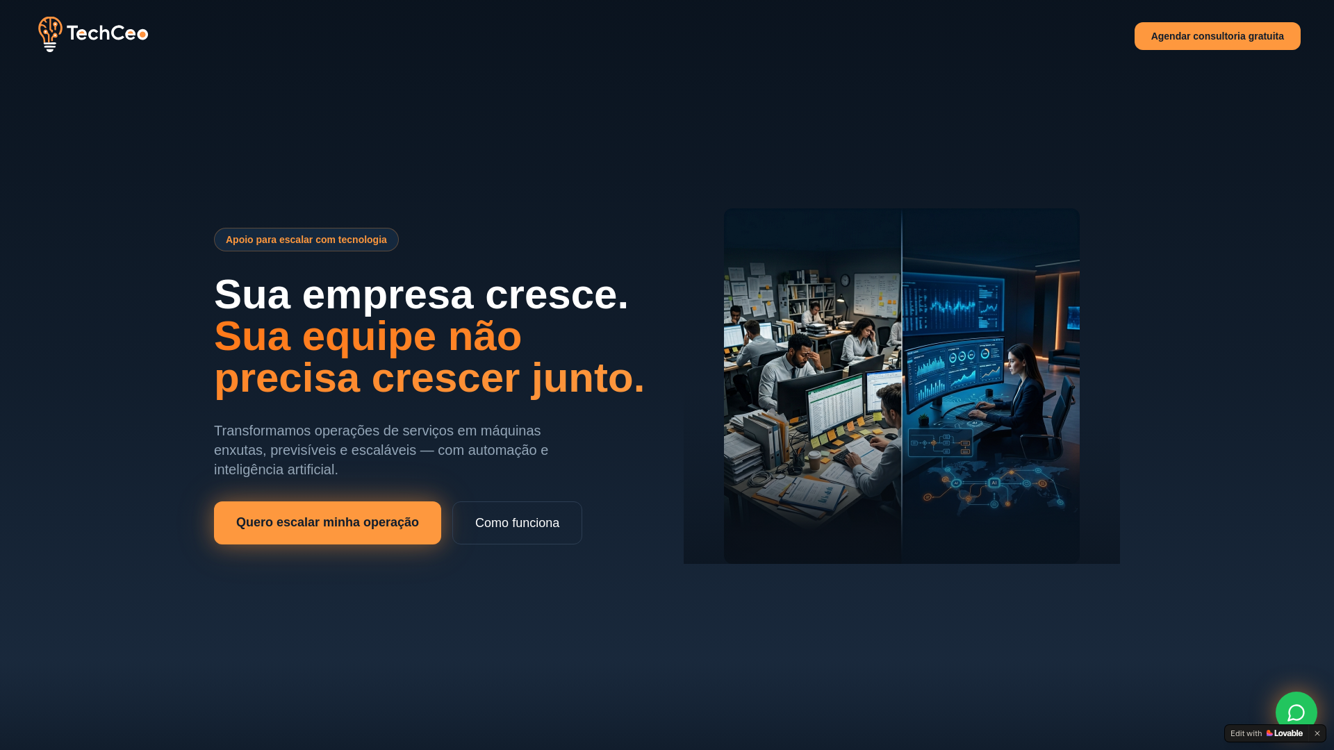 website screenshot of https://techceox.com.br