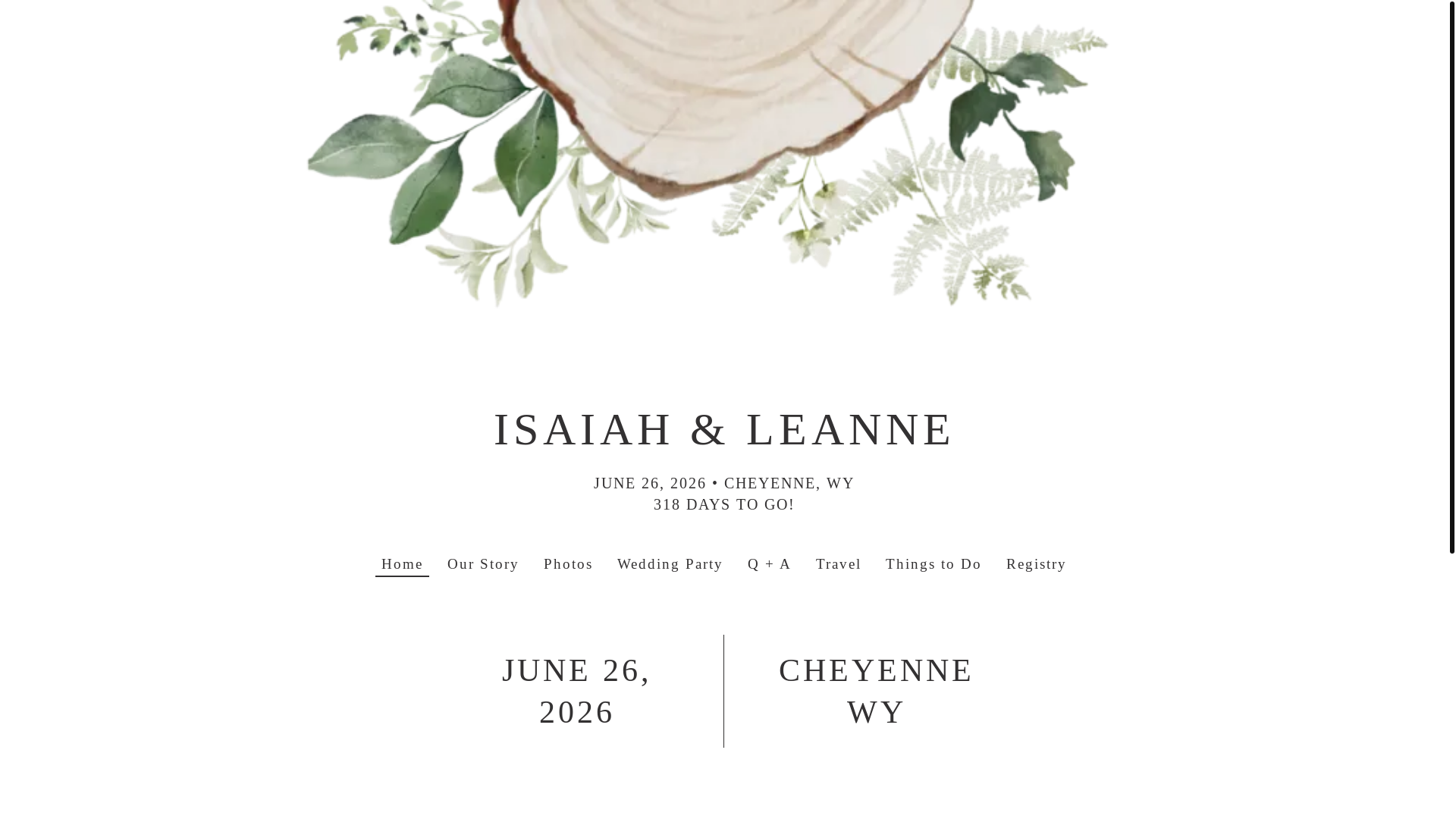 website screenshot of https://perezjohnstonwedding.com/